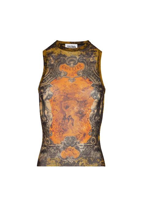 tank top mesh printed médaillon donna multicolor JEAN PAUL GAULTIER | 25/03-W-TO304-M006P004115